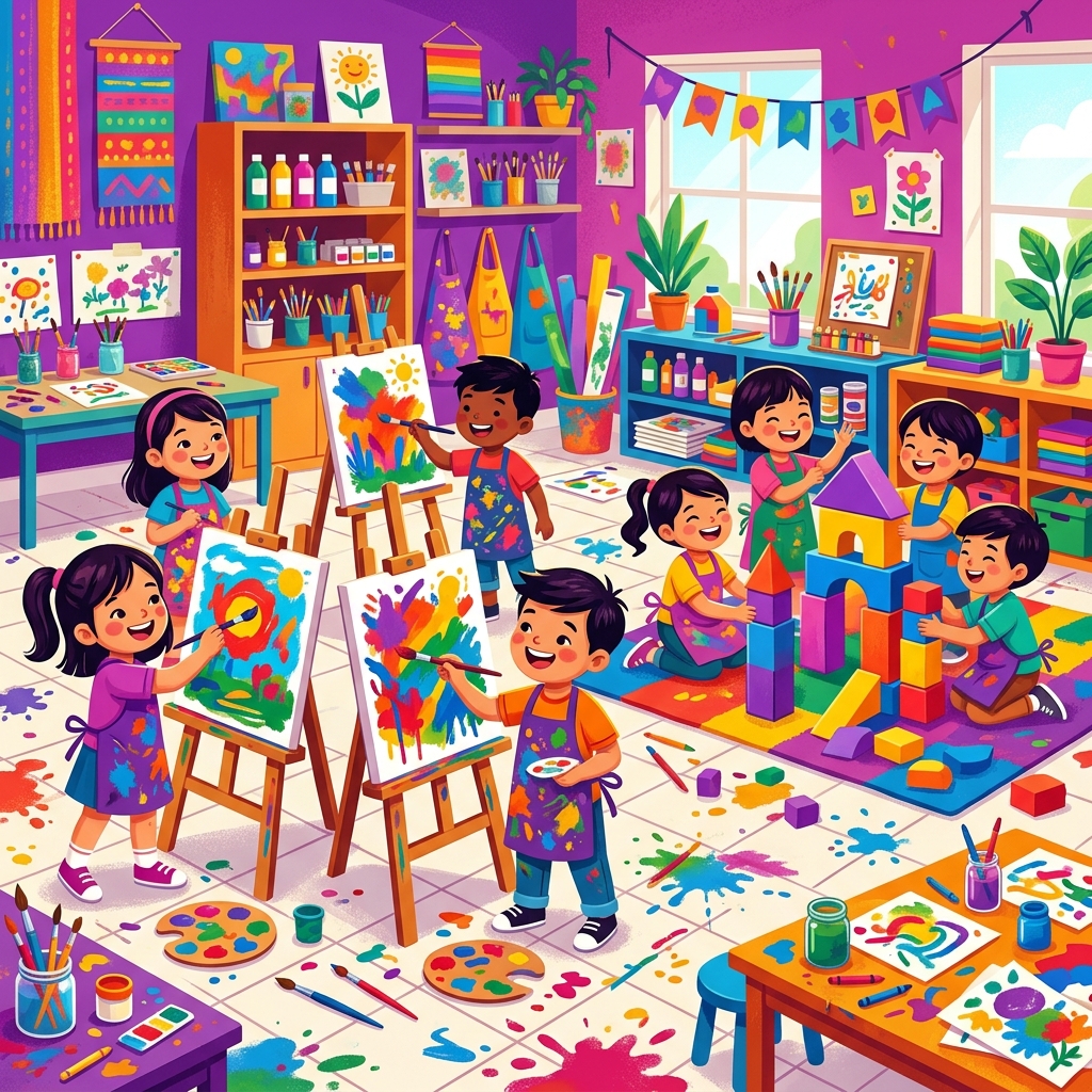 Học và chơi sáng tạo tại trường mầm non